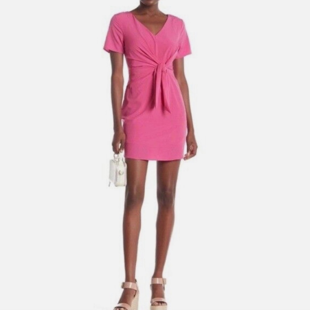 Everly Pink V-Neck Barbie Dress | Multi Look